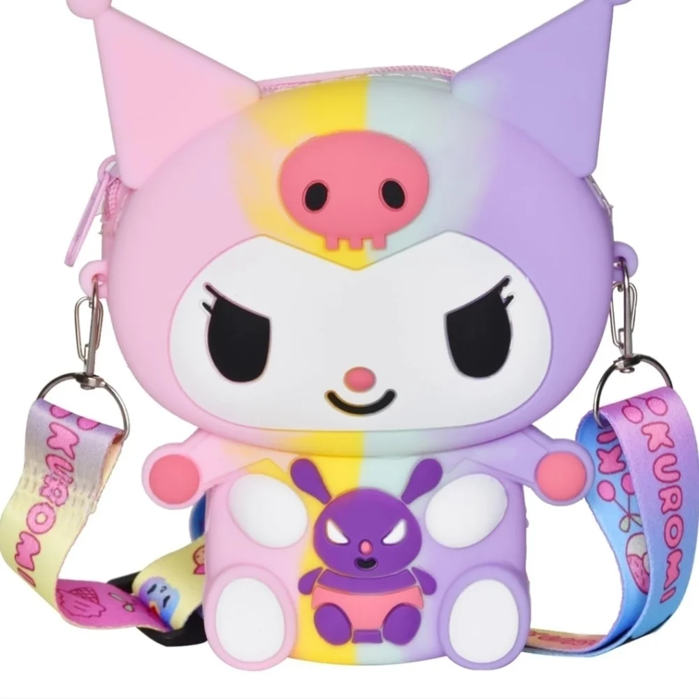 Kids Toy Bag - Multicolor Kawaii Kumi Crossbody Bag with Adjustable Shoulder Str
